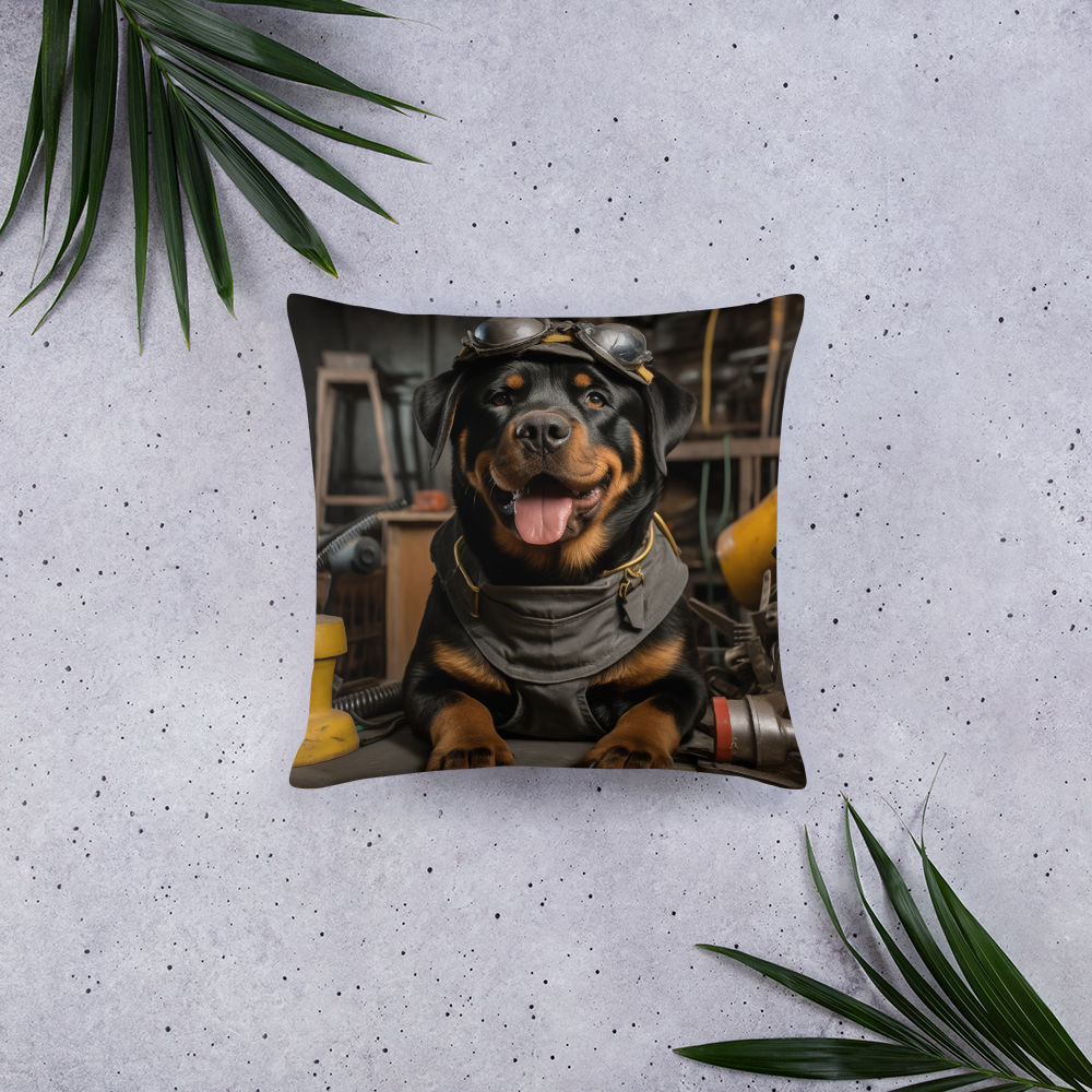 Rottweiler AutoMechanic Basic Pillow