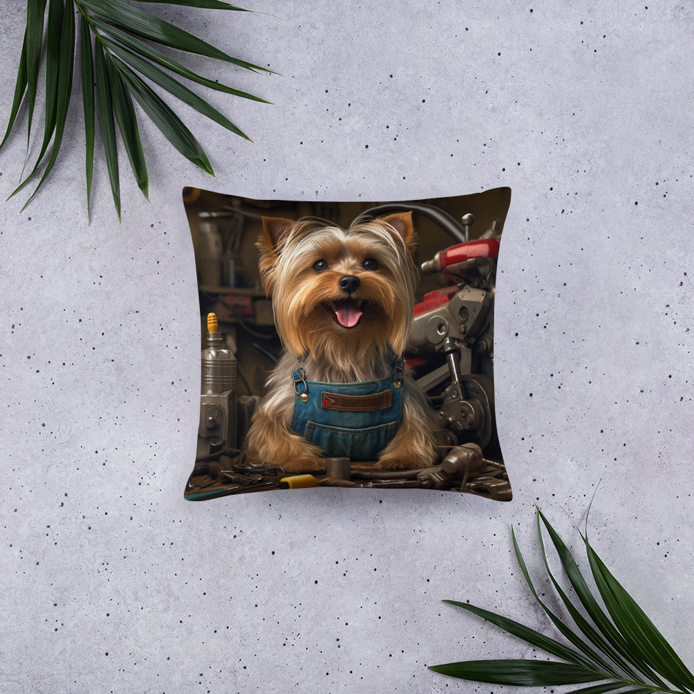 Yorkshire Terrier AutoMechanic Basic Pillow