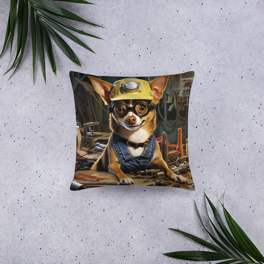 Chihuahua AutoMechanic Basic Pillow