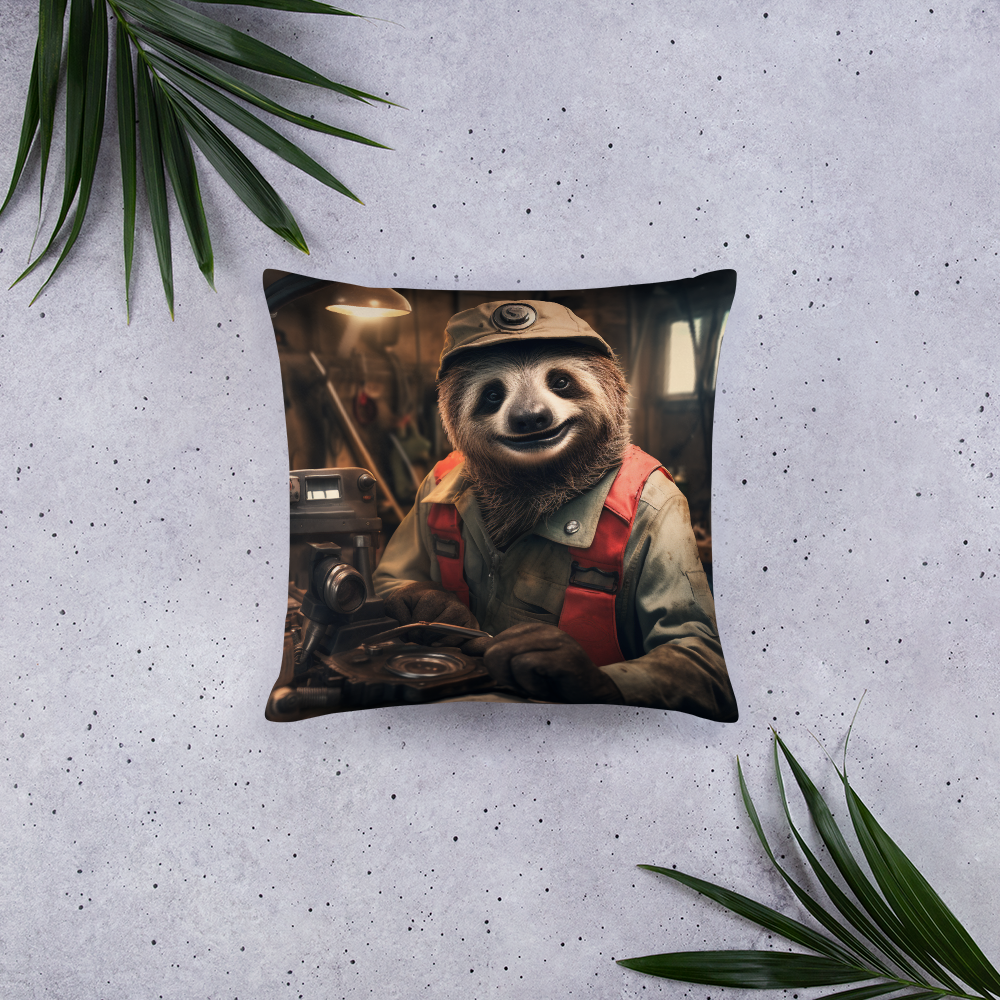 Sloth AutoMechanic Basic Pillow