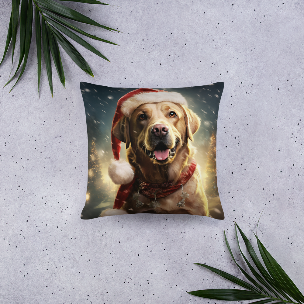 Labrador Retriever Christmas Basic Pillow