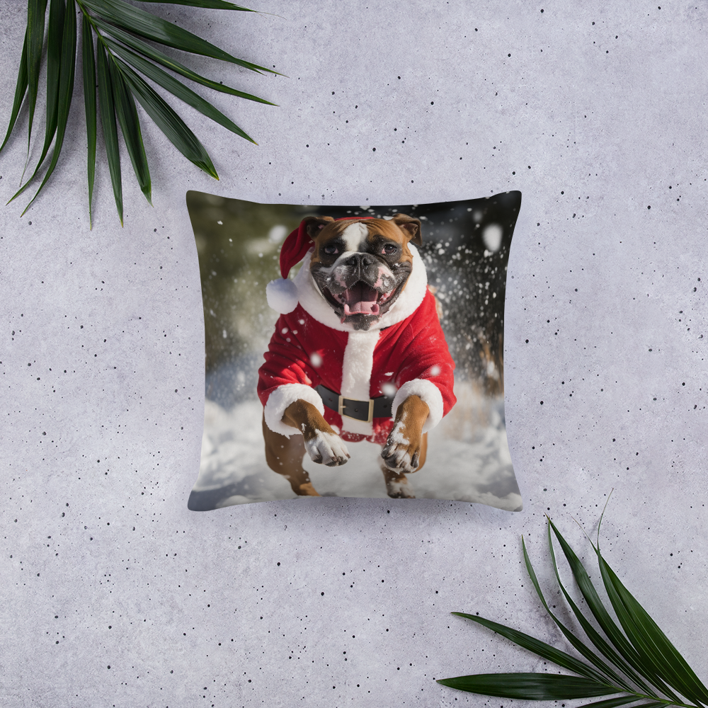 Boxer Christmas Basic Pillow