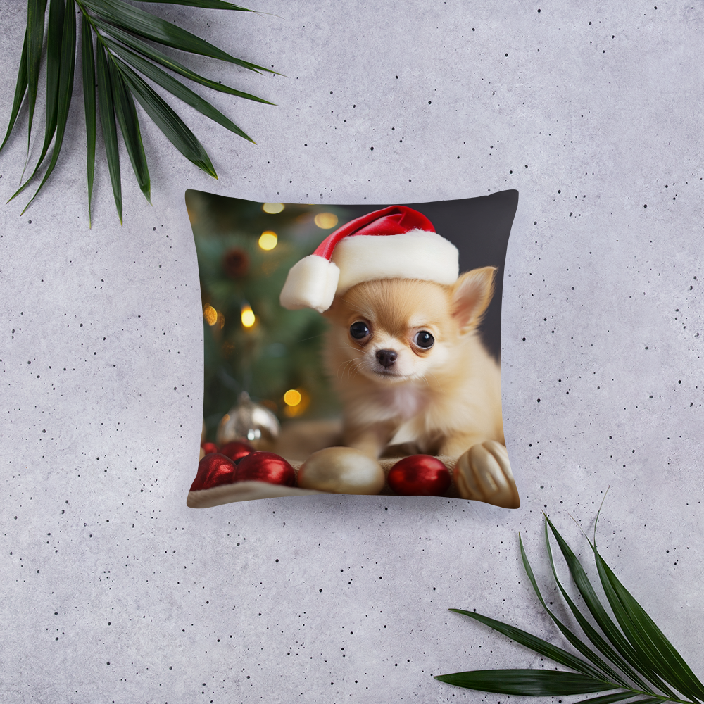 Chihuahua Christmas Basic Pillow