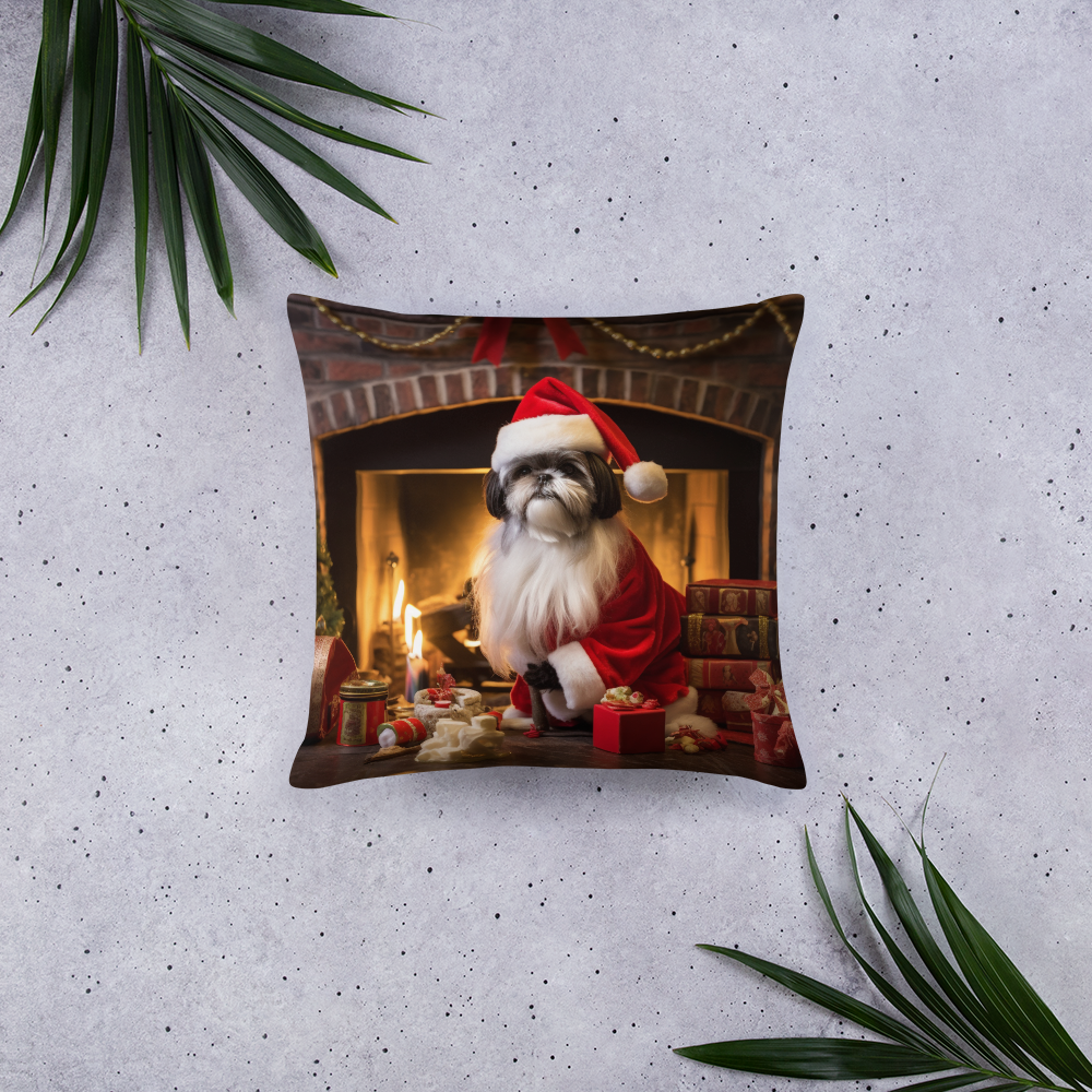 Shih Tzu Christmas Basic Pillow