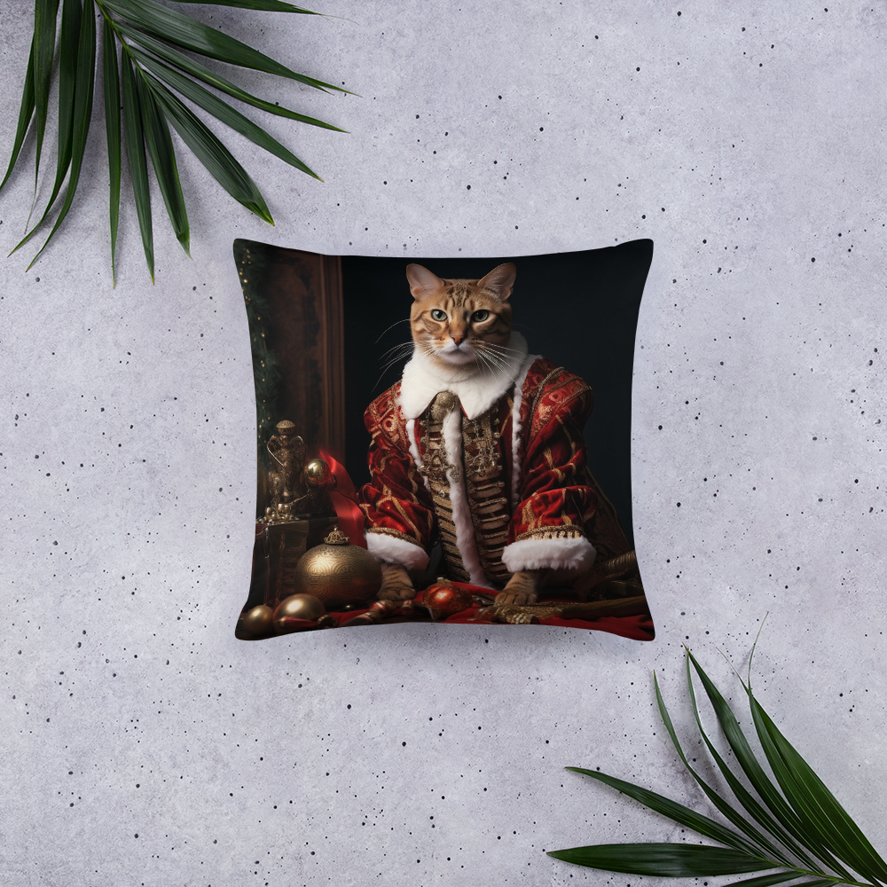 Domestic Shorthair Christmas Basic Pillow