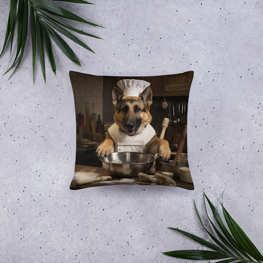 German Shepherd Chef Basic Pillow