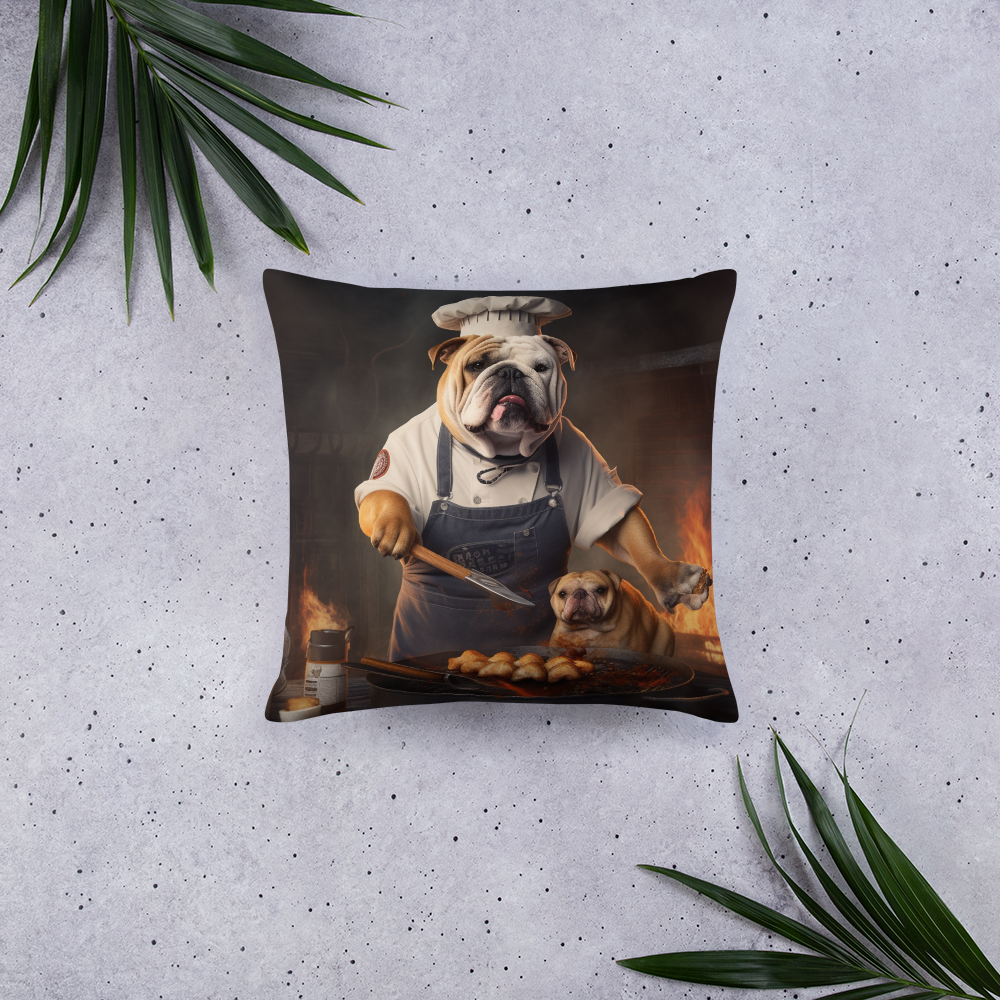 Bulldog Chef Basic Pillow