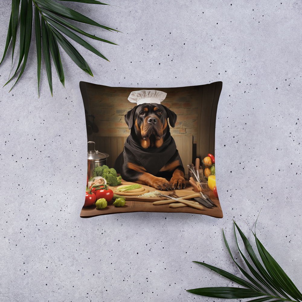 Rottweiler Chef Basic Pillow