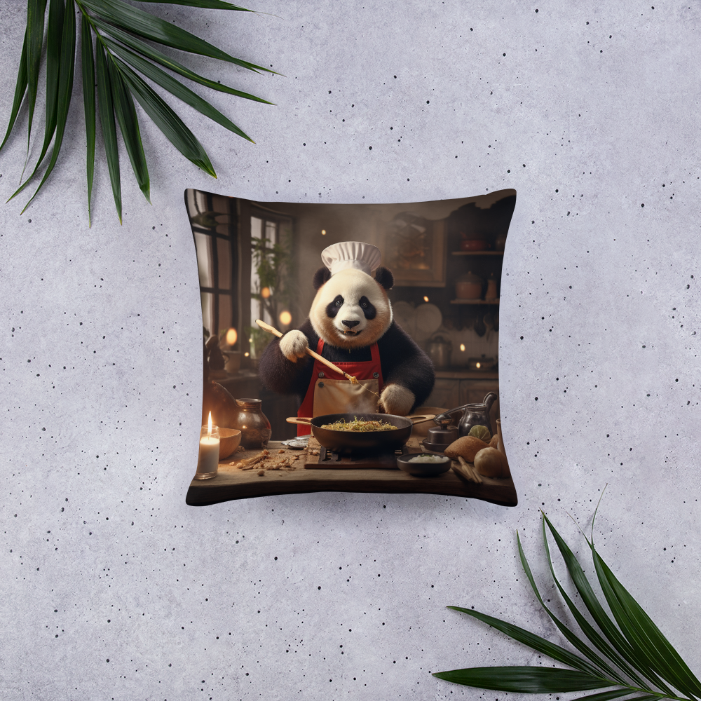 Panda Chef Basic Pillow