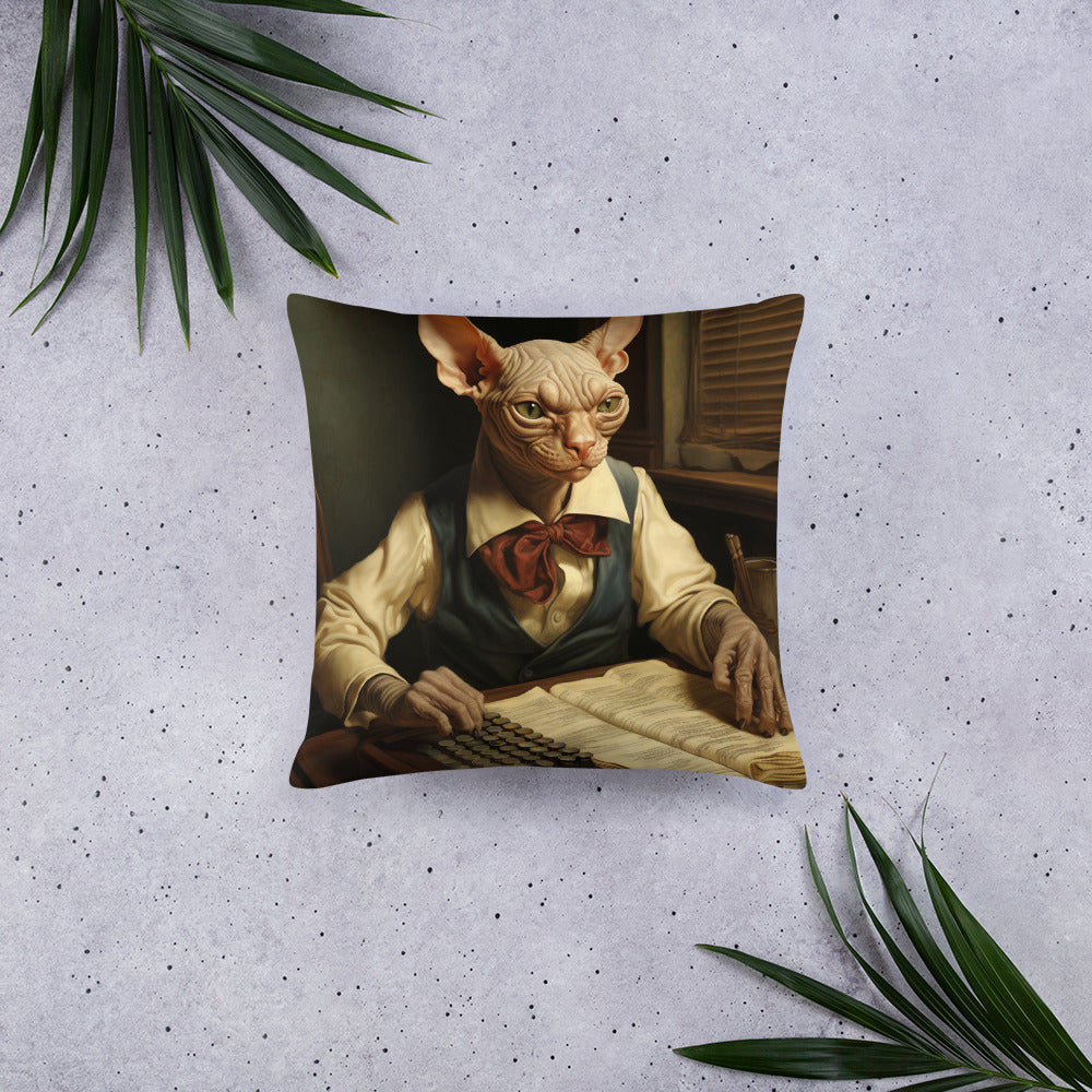 Sphynx Accountant Basic Pillow