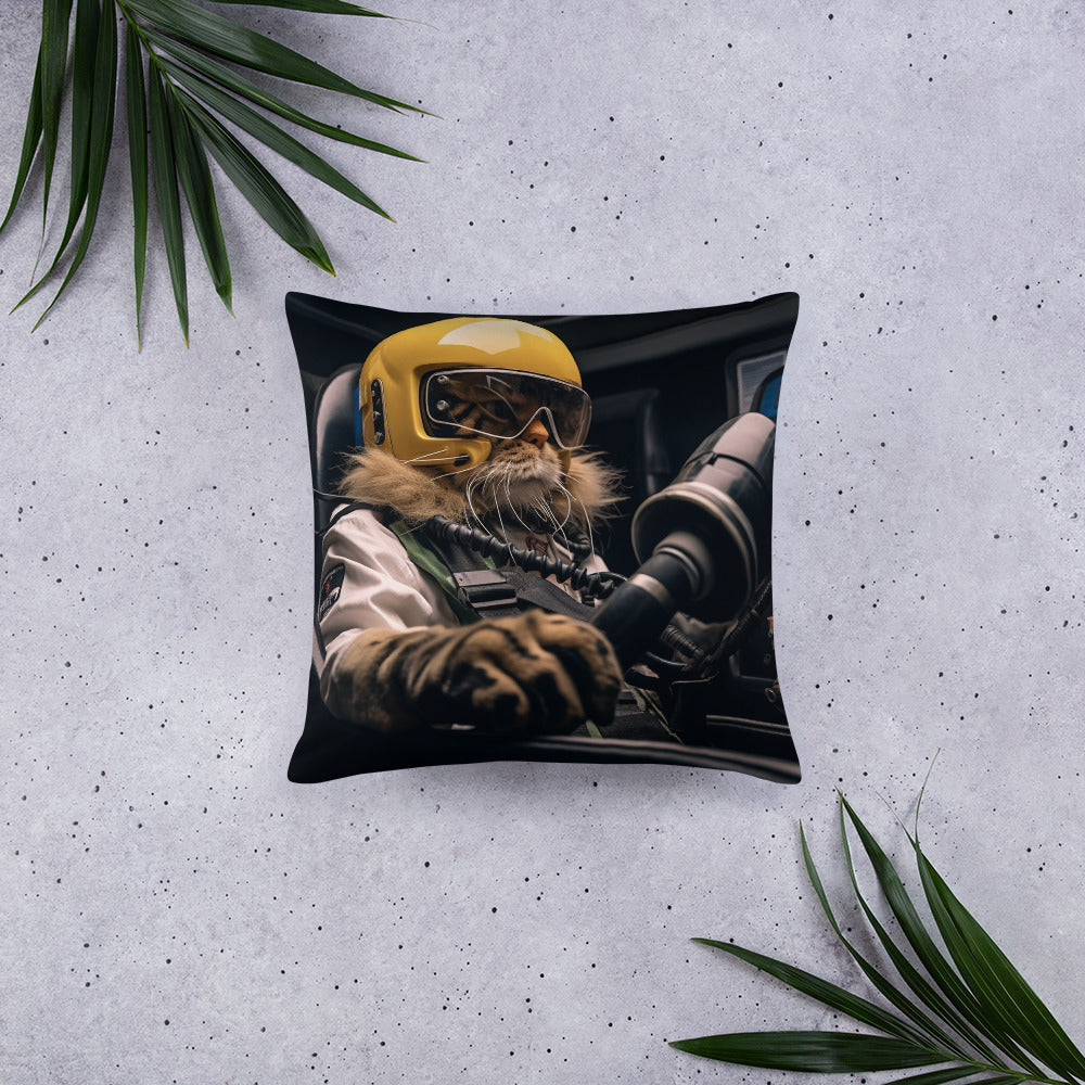 Maine Coon F1 Car Driver Basic Pillow