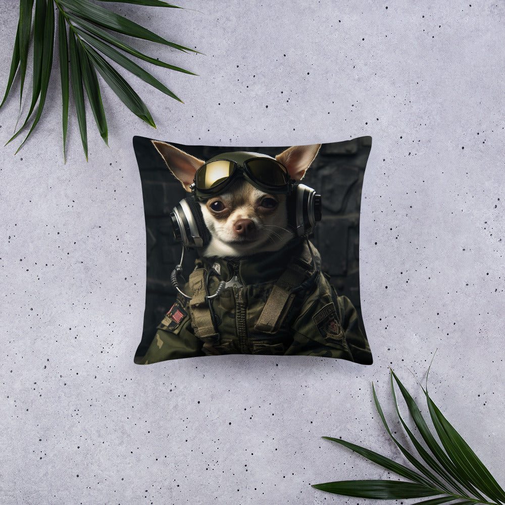 Chihuahua Military Basic Pillow