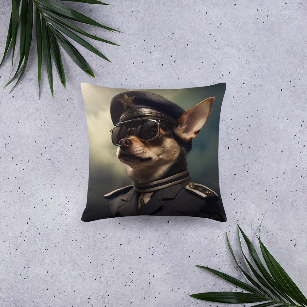 Chihuahua Airline Pilot Basic Pillow