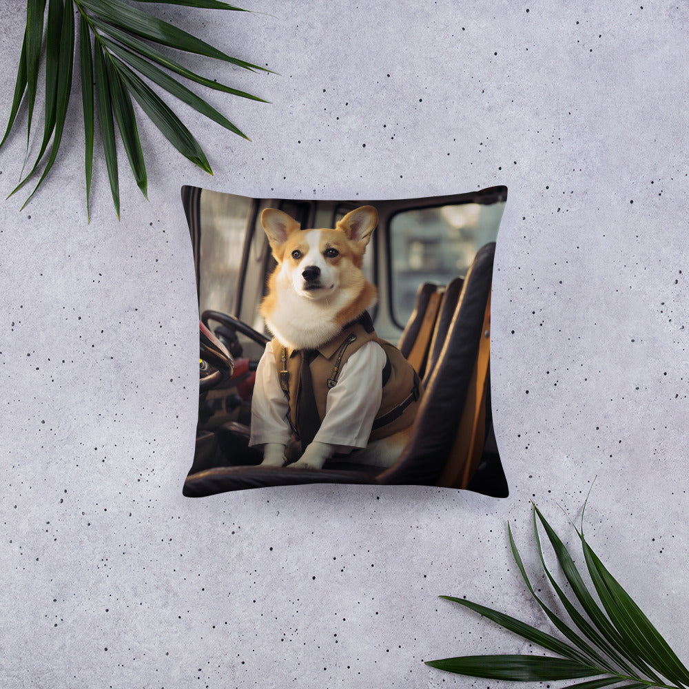 Pembroke Welsh corgi Bus Driver Basic Pillow