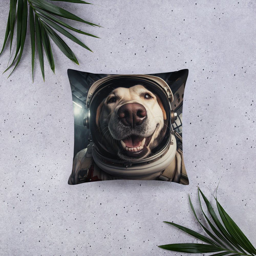 Labrador Retriver Astronaut Basic Pillow