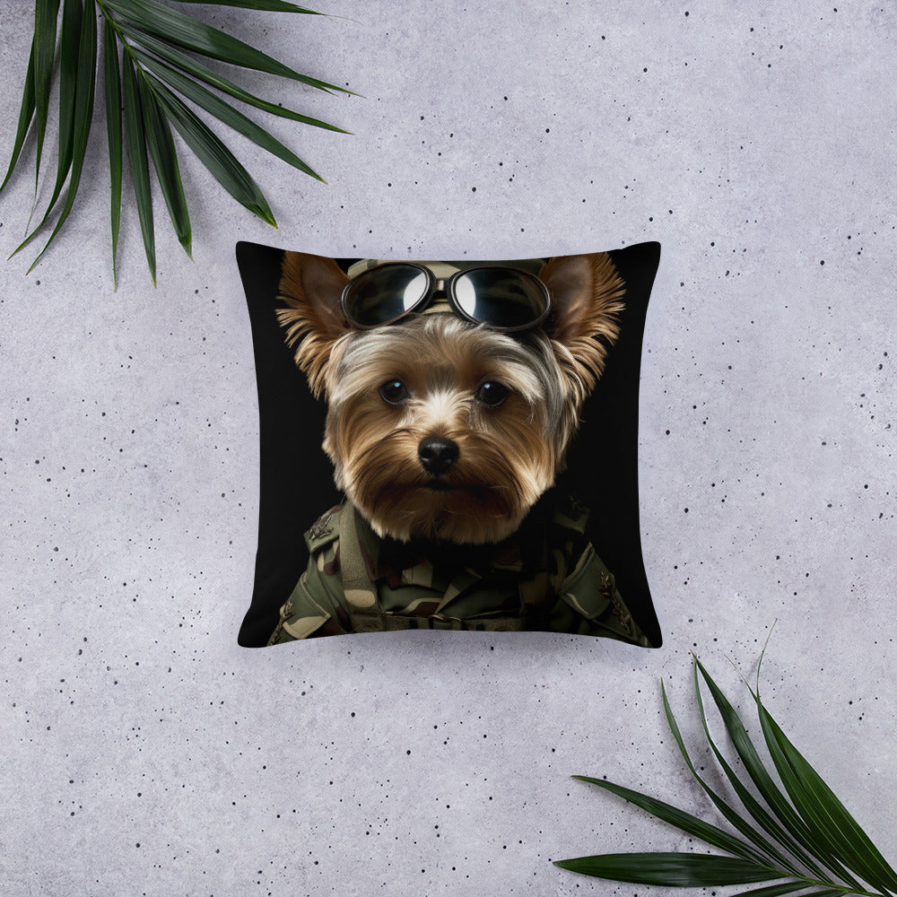 Yorkshire Terrier Military Basic Pillow