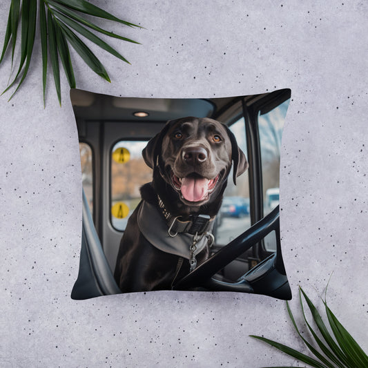 Labrador Retriever Bus Driver Basic Pillow