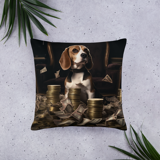 Beagle Millionaire Basic Pillow