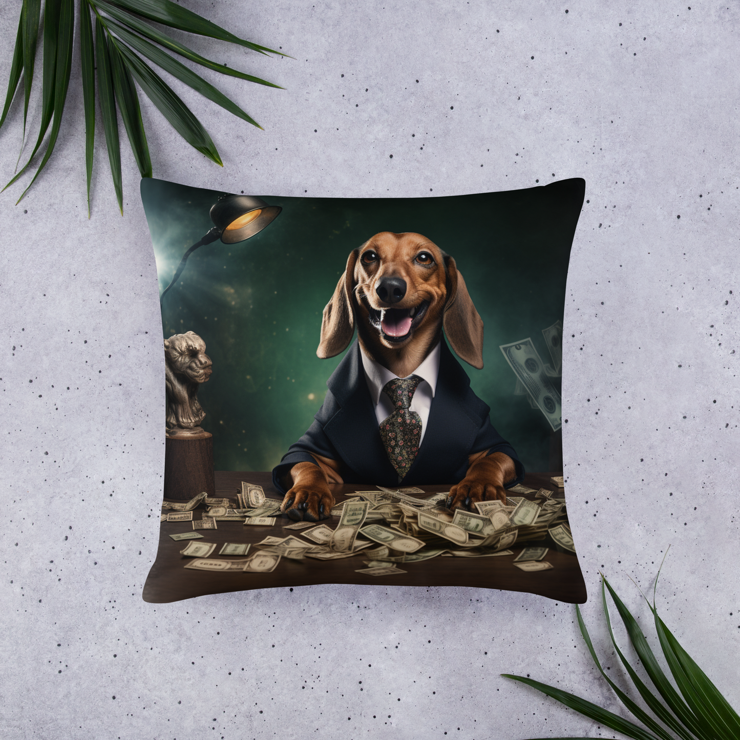 Dachshund Millionaire Basic Pillow