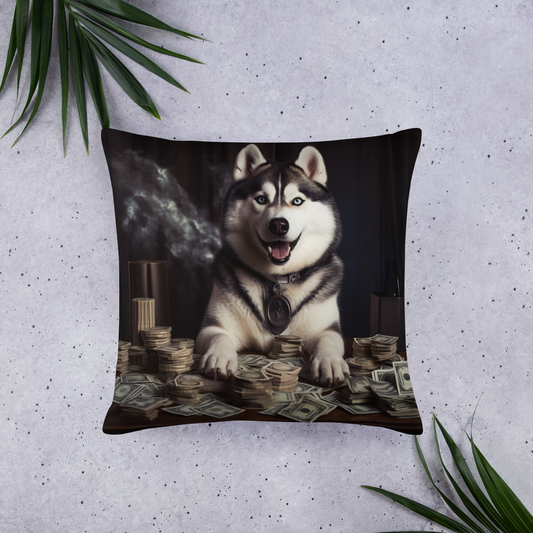 Siberian Husky Millionaire Basic Pillow