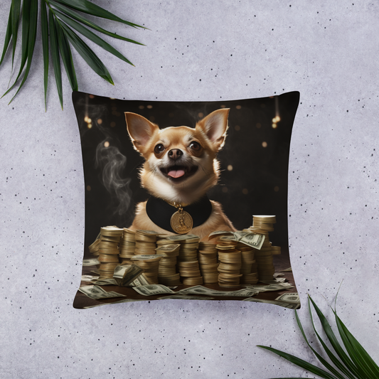 Chihuahua Millionaire Basic Pillow