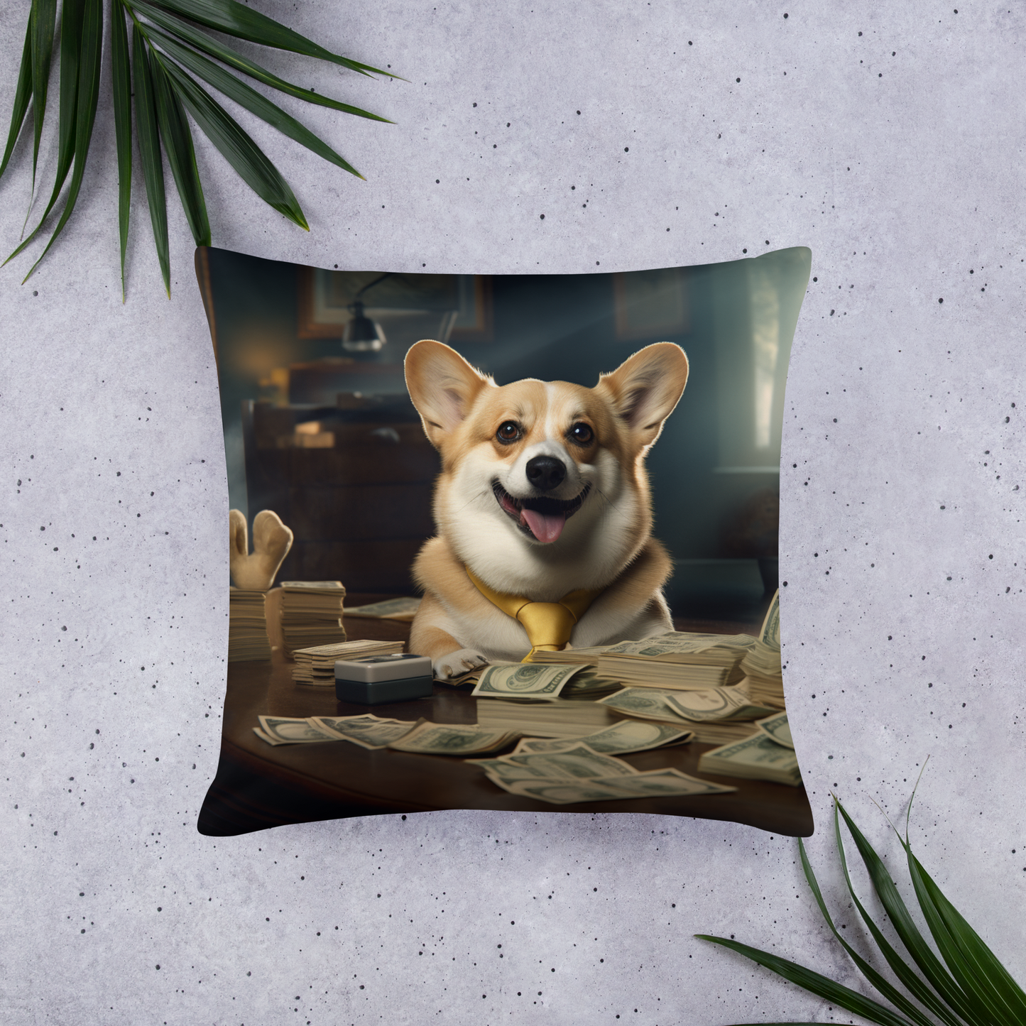 Pembroke Welsh Corgi Millionaire Basic Pillow