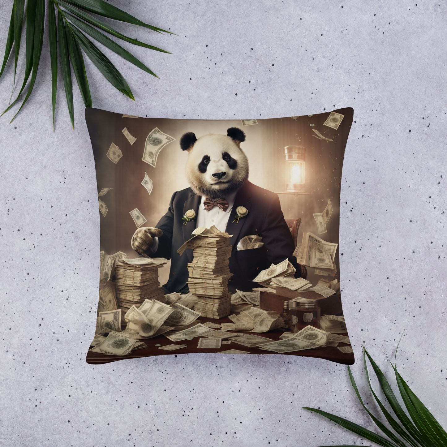 Panda Millionaire Basic Pillow