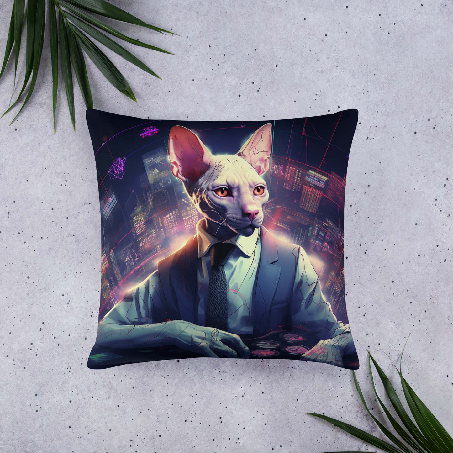 Sphynx Stock Trader Basic Pillow