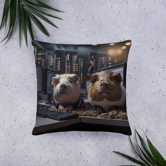 Guinea Pigs Stock Trader Basic Pillow