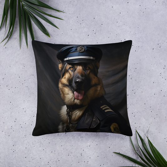 German Shepherd Air Force Officer Basic Pillow