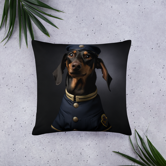 Dachshund Air Force Officer Basic Pillow