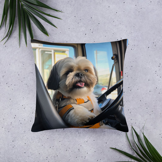 Shih Tzu Bus Driver Basic Pillow