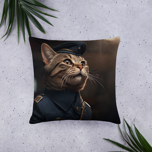 Domestic Shorthair Air Force Officer Basic Pillow