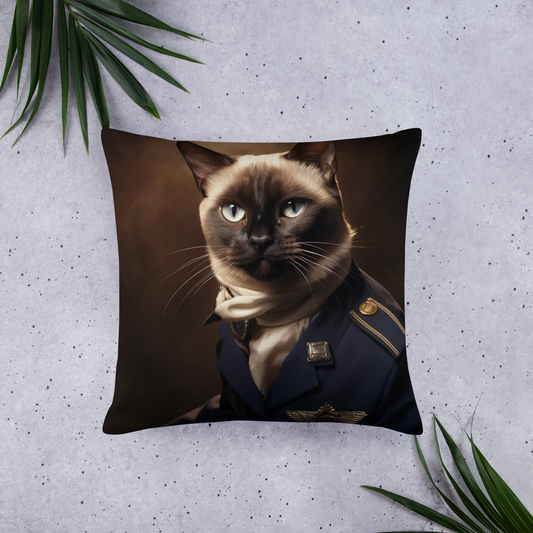 Siamese Air Force Officer Basic Pillow