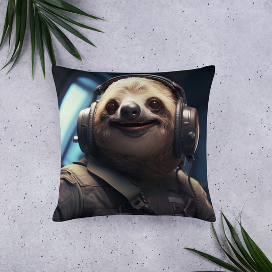Sloth Air Force Officer Basic Pillow