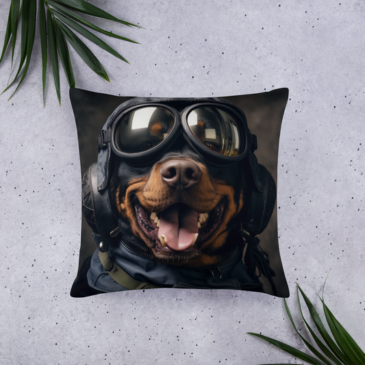 Rottweiler Airline Pilot Basic Pillow