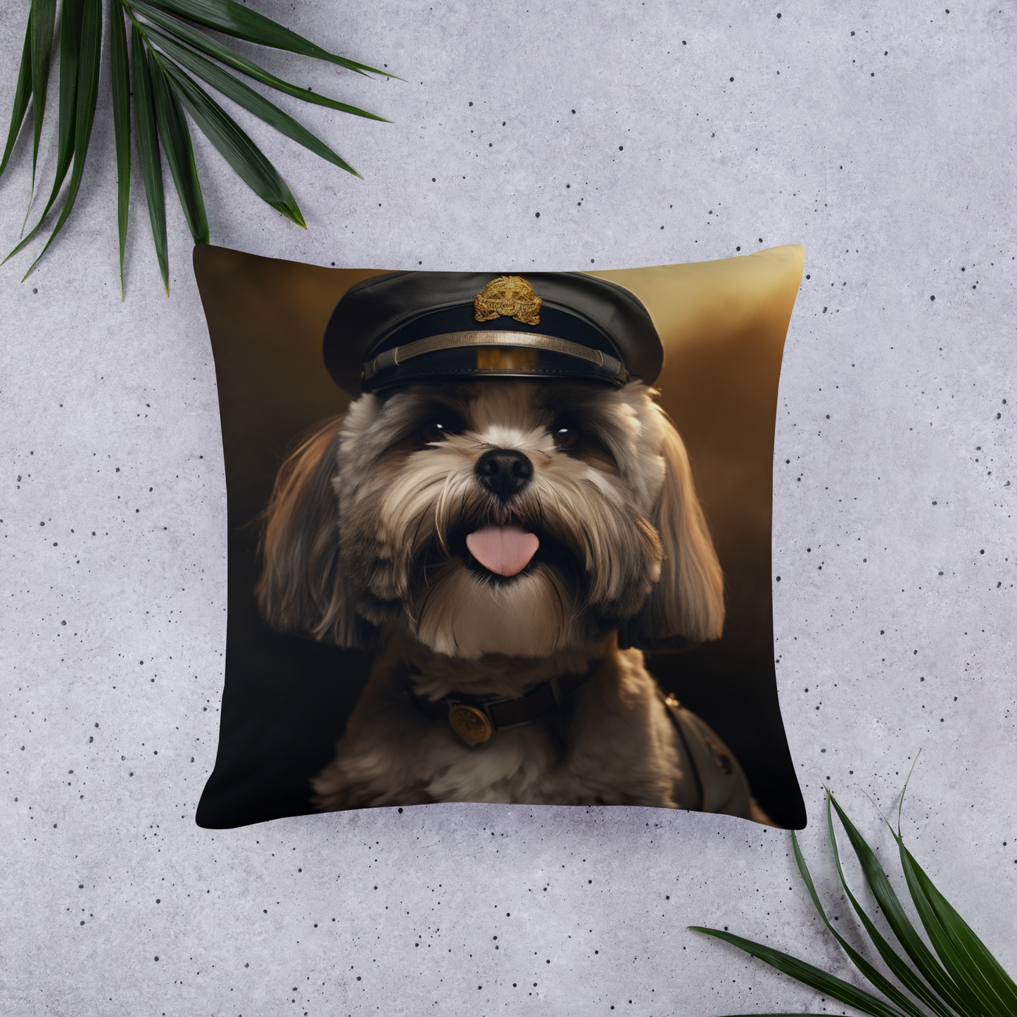 Shih Tzu Airline Pilot Basic Pillow