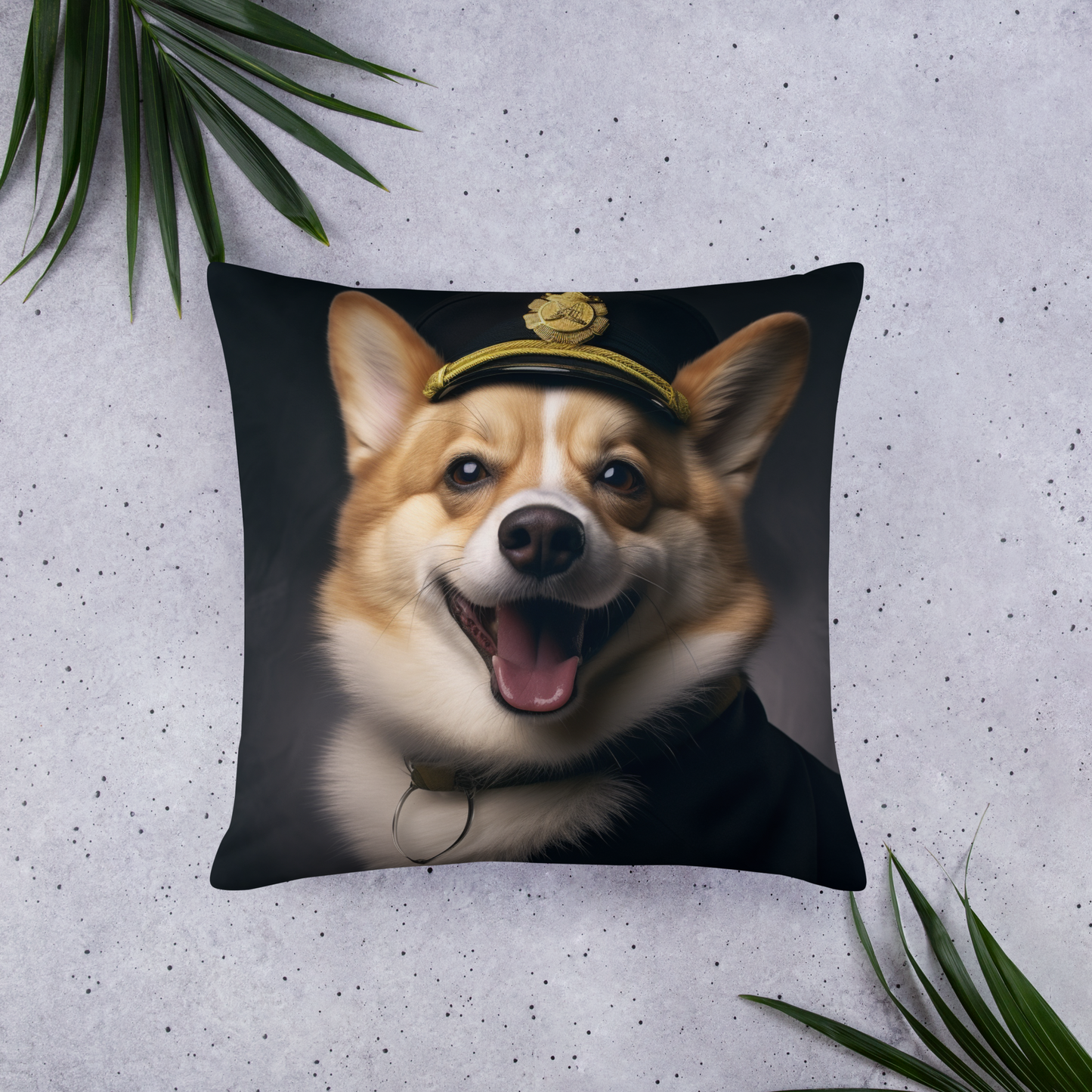 Pembroke Welsh Corgi Airline Pilot Basic Pillow