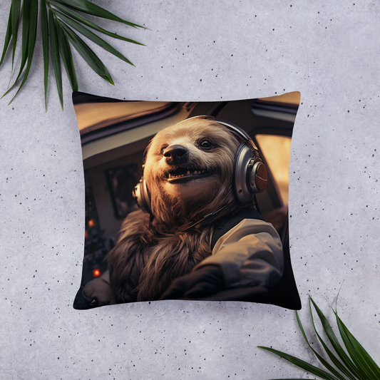 Sloth Airline Pilot Basic Pillow
