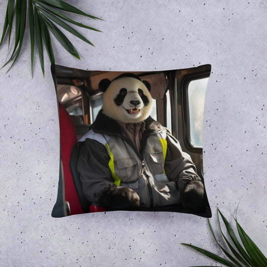 Panda Bus Driver Basic Pillow