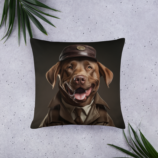 Labrador Retriever Detective Basic Pillow