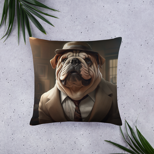 Bulldog Detective Basic Pillow