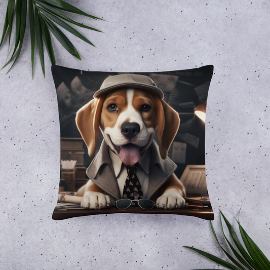 Beagle Detective Basic Pillow