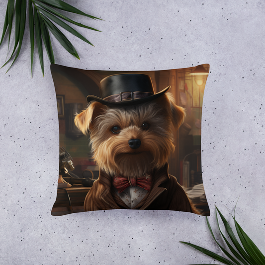 Yorkshire Terrier Detective Basic Pillow