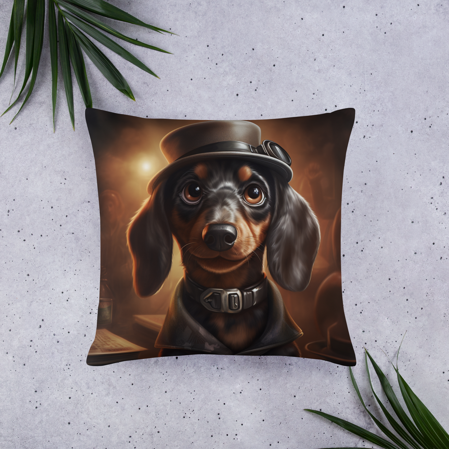 Dachshund Detective Basic Pillow