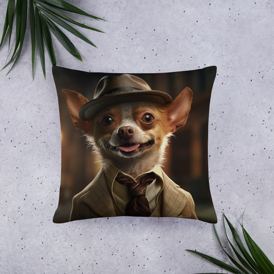 Chihuahua Detective Basic Pillow