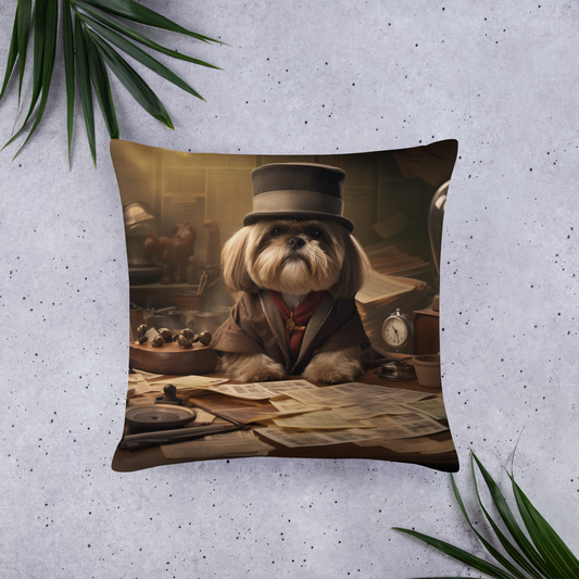 Shih Tzu Detective Basic Pillow