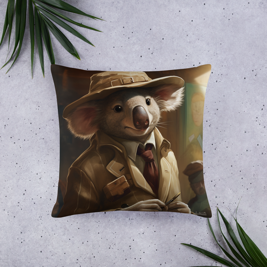 Koala Detective Basic Pillow