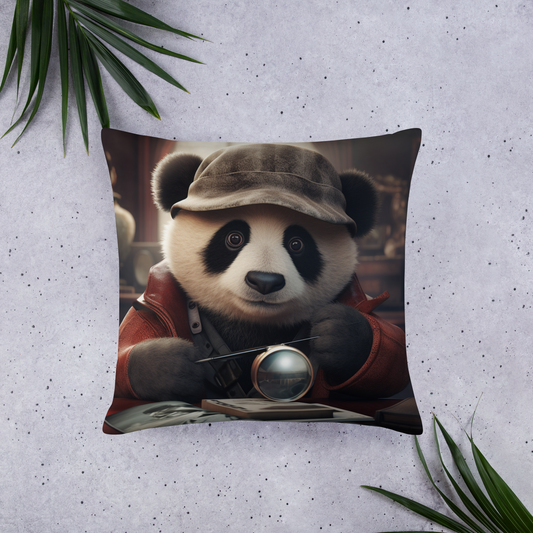 Panda Detective Basic Pillow
