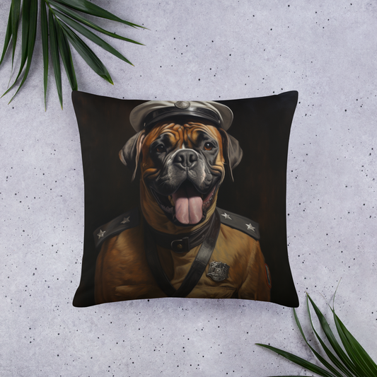 Boxer Military Person Basic Pillow